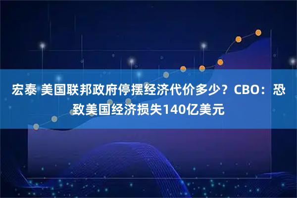 宏泰 美国联邦政府停摆经济代价多少？CBO：恐致美国经济损失140亿美元