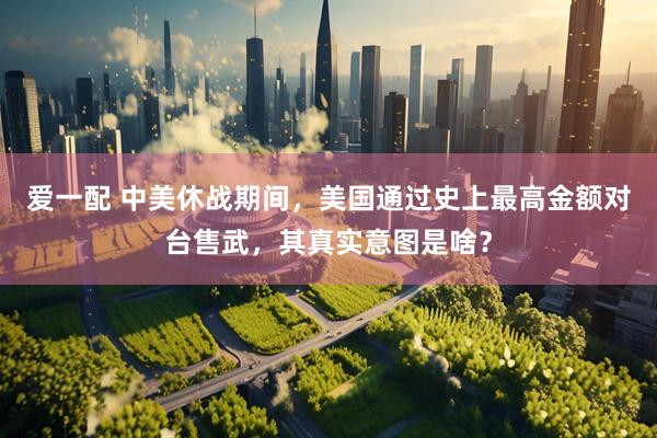 爱一配 中美休战期间，美国通过史上最高金额对台售武，其真实意图是啥？